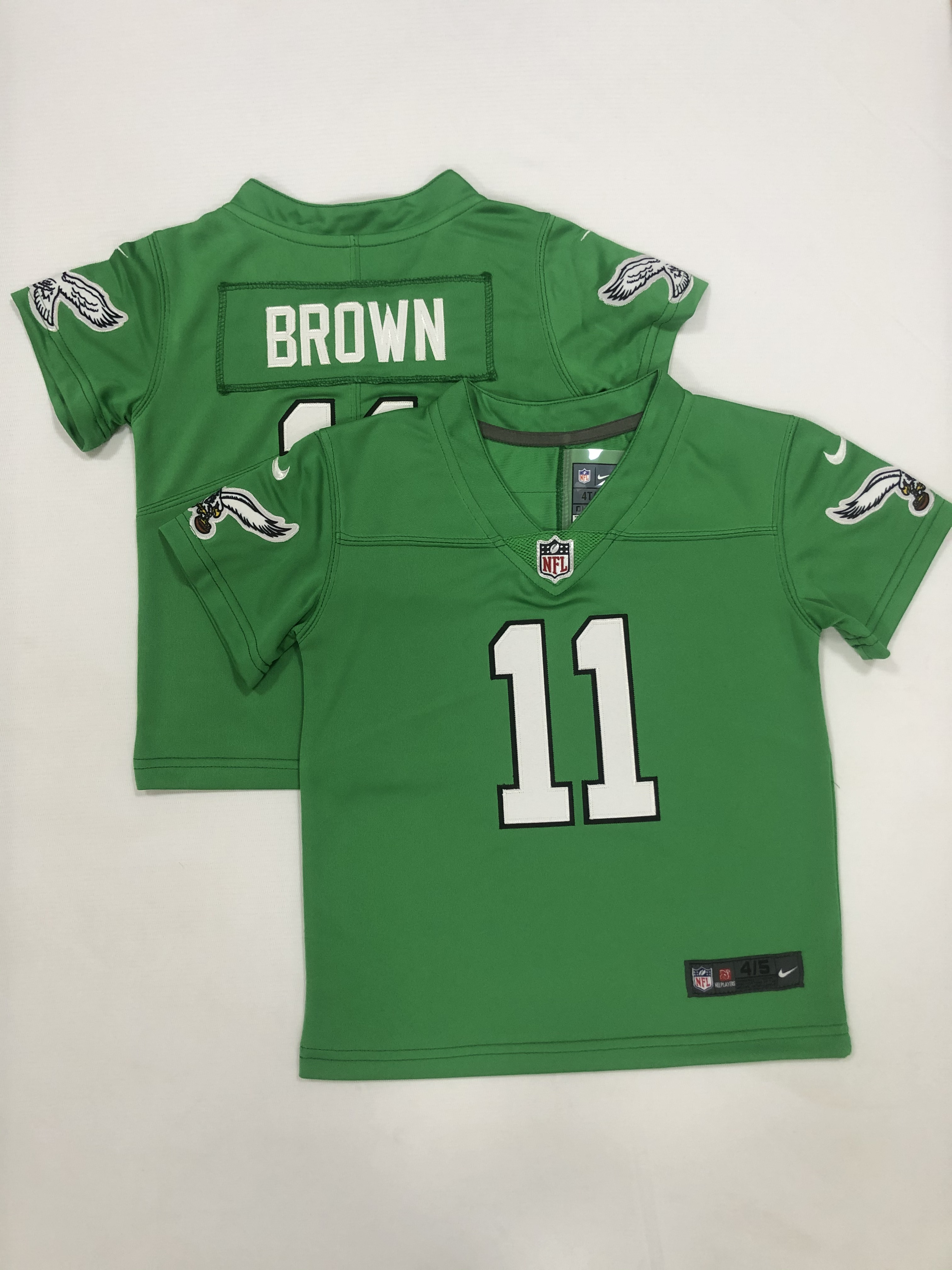 2023 Philadelphia Eagles #11 Brown Nike Green Alternate limited Toddler NFL Jersey